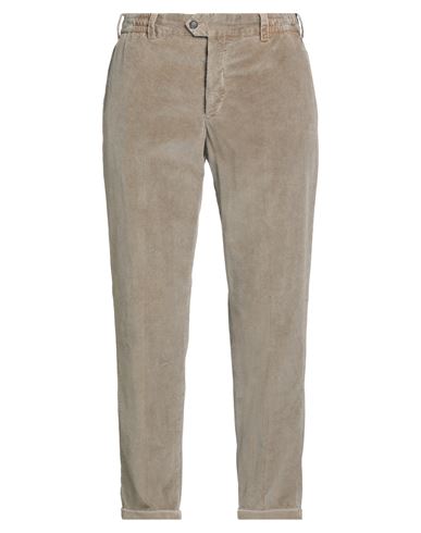 Pt Torino Mid-rise Linen Blend Chinos In Brown