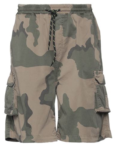 SHOE® SHOE MAN SHORTS & BERMUDA SHORTS MILITARY GREEN SIZE L COTTON, ELASTANE