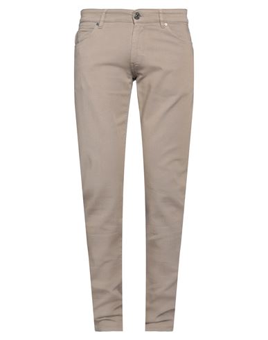 Pt Torino Man Denim Pants Dove Grey Size 35 Cotton, Elastane In Grey
