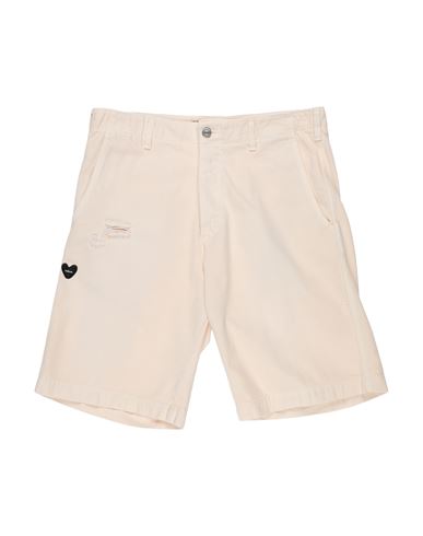Haikure Man Denim Shorts Cream Size 34 Cotton In White