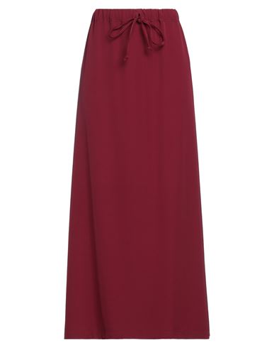 Bellwood Woman Maxi Skirt Burgundy Size M Polyester, Elastane In Red