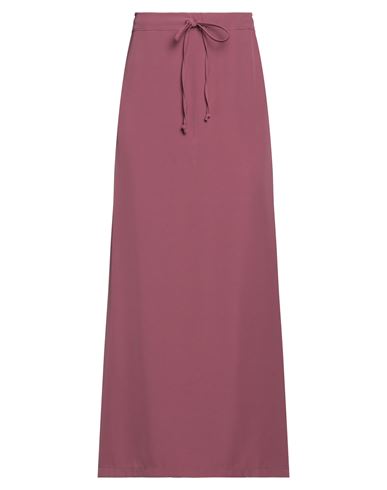 Bellwood Woman Maxi Skirt Pastel Pink Size L Polyester, Elastane