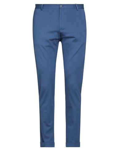 Roberto P  Luxury Roberto P Luxury Man Pants Blue Size 36 Cotton, Polyamide, Elastane