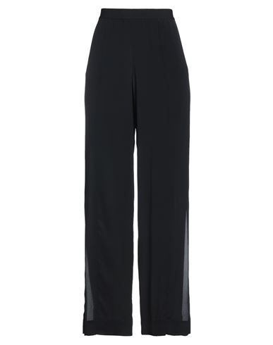 Se-ta Rosy Iacovone Woman Pants Midnight Blue Size 6 Acetate, Polyester In Black