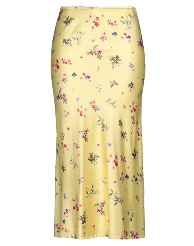 The Andamane Woman Midi Skirt Yellow Size S Viscose, Elastane