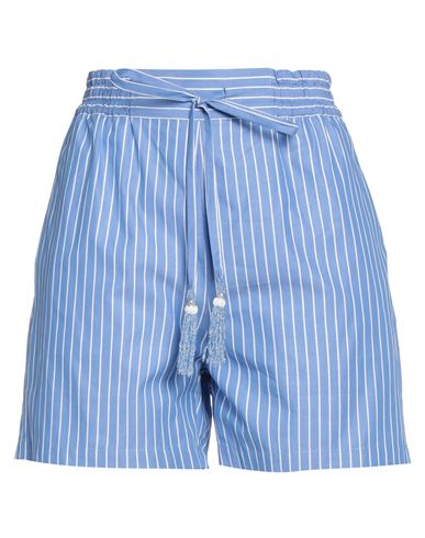 Christian Pellizzari Woman Shorts & Bermuda Shorts Azure Size 6 Cotton In Blue