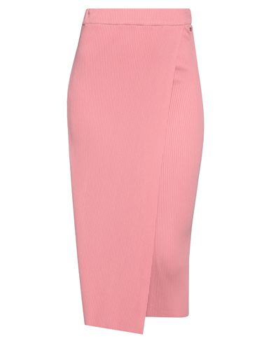 Guess Woman Midi Skirt Salmon Pink Size M Viscose, Polyamide