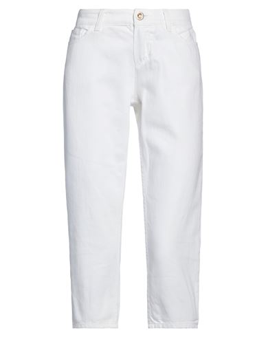 Frankie Morello Woman Cropped Pants White Size 27 Cotton