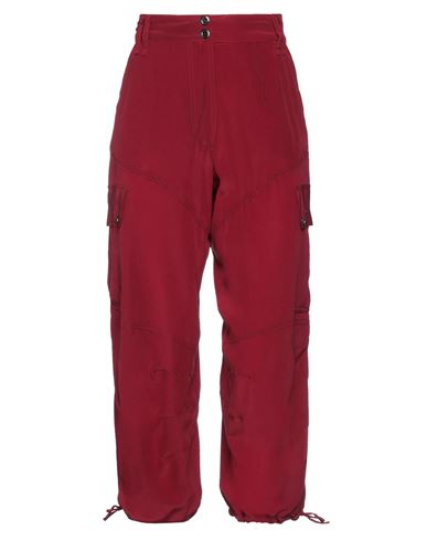 Fayҫal Amor Woman Pants Burgundy Size 4 Silk In Red