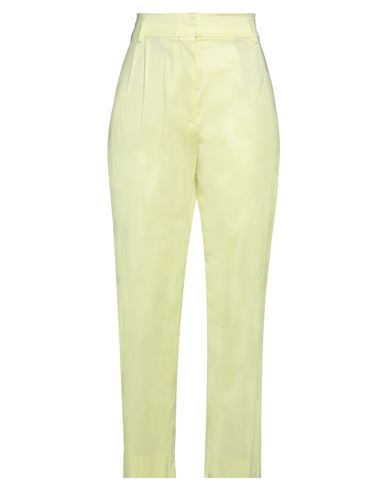 Koché Woman Pants Light Yellow Size 12 Cotton, Polyester