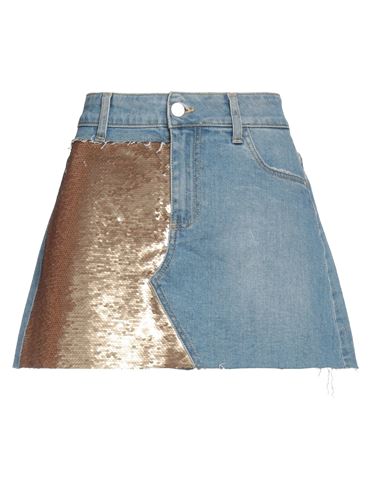 TWENTY EASY BY KAOS TWENTY EASY BY KAOS WOMAN DENIM SKIRT BLUE SIZE S COTTON, ELASTANE, POLYETHYLENE