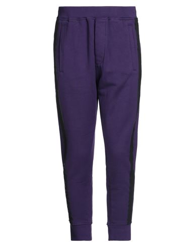 Dsquared2 Man Pants Purple Size Xxl Cotton, Elastane