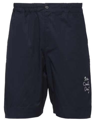 Slow Comfy Day Man Shorts & Bermuda Shorts Midnight Blue Size Xl Cotton