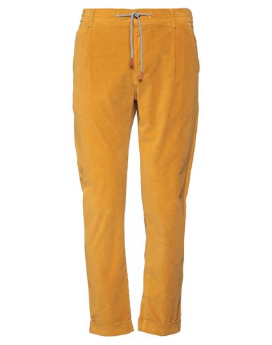 Eleventy Man Pants Ocher Size 33 Cotton, Elastane In Yellow