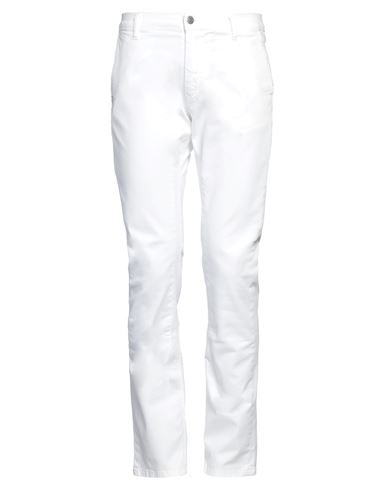 Grey Daniele Alessandrini Man Pants White Size 29 Cotton, Elastane