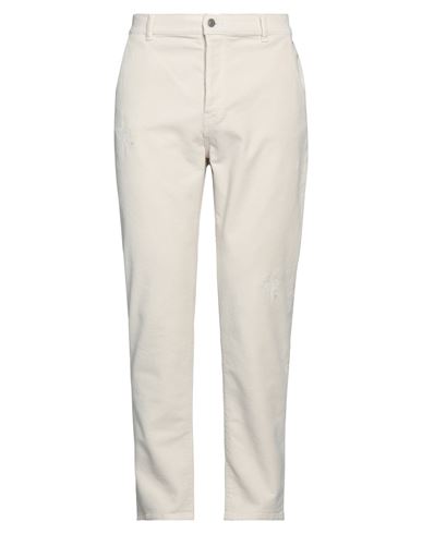 Shop Grey Daniele Alessandrini Man Pants Cream Size 32 Cotton, Elastane In White