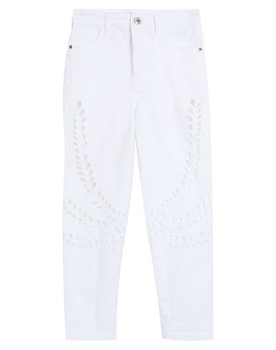 Berna Woman Jeans White Size 4 Cotton, Elastane