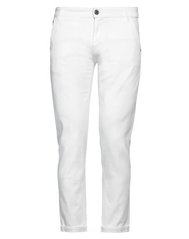 Pt Torino Man Jeans White Size 34 Cotton, Elastane