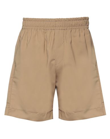 Yes London Man Shorts & Bermuda Shorts Military Green Size L Virgin Wool, Polyester, Elastane