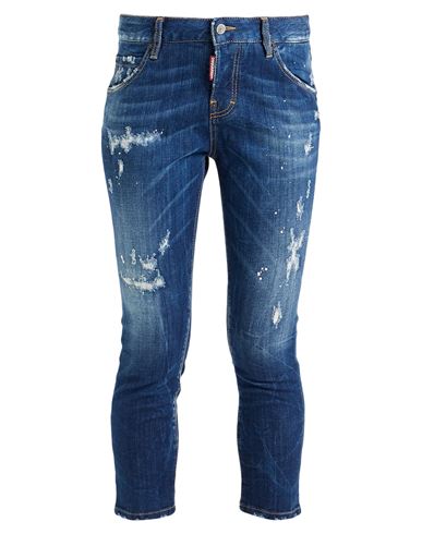Dsquared2 Woman Jeans Blue Size 6 Cotton, Elastane In Blue