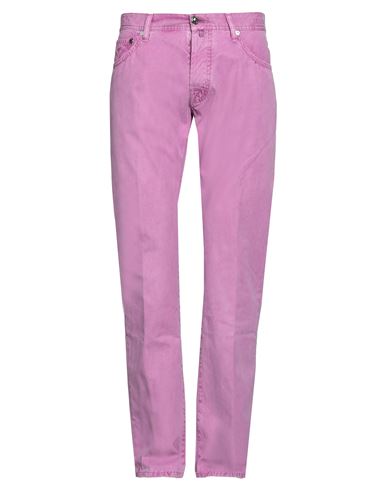 JACOB COHЁN JACOB COHЁN MAN PANTS MAUVE SIZE 33 COTTON