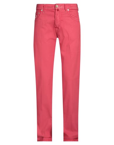 Jacob Cohёn Man Pants Coral Size 31 Cotton, Elastane In Red