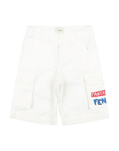 Fendi Babies'  Toddler Boy Shorts & Bermuda Shorts White Size 4 Cotton, Elastane