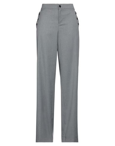 Angelo Marani Woman Pants Grey Size 12 Polyester, Rayon, Elastane