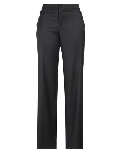 Angelo Marani Woman Pants Black Size 12 Polyester, Rayon, Elastane