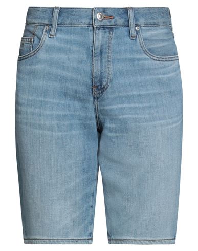 Armani Exchange Man Denim Shorts Blue Size 31 Cotton, Elastomultiester, Linen