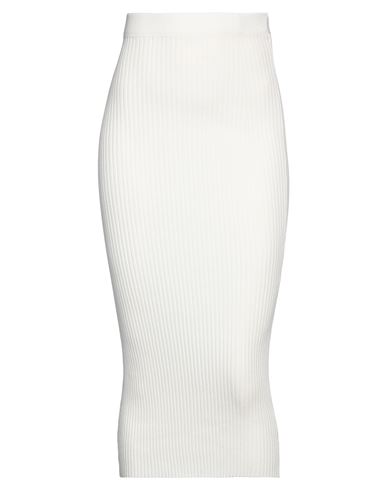 Vicolo Woman Midi Skirt White Size Onesize Viscose, Polyester