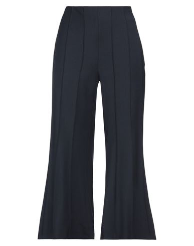 Monse Cropped Pintucked Wool-blend Twill Flared Pants In Blue