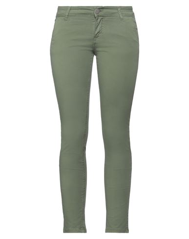 Denny Rose Woman Pants Military Green Size 4 Cotton, Elastane