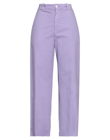 Haikure Woman Pants Lilac Size 26 Cotton, Elastane In Purple