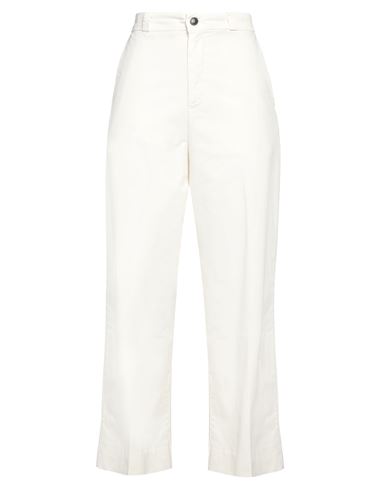 Haikure Woman Pants Ivory Size 28 Cotton, Elastane In White