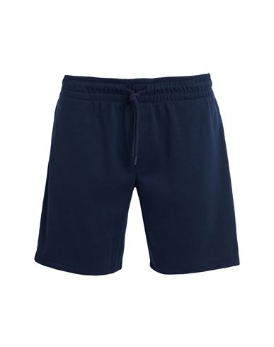Jack & Jones Man Shorts & Bermuda Shorts Navy Blue Size M Cotton, Polyester
