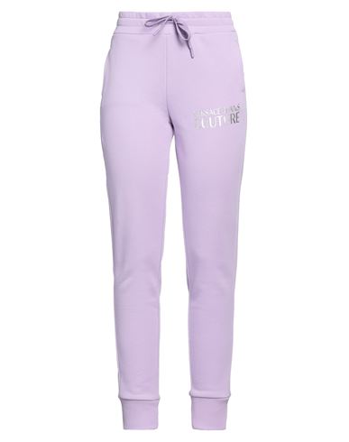 Versace Jeans Couture Woman Pants Lilac Size S Cotton, Elastane In Purple