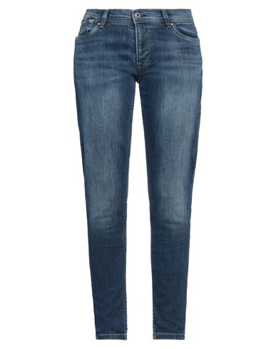 Pepe Jeans Woman Jeans Blue Size 30w-30l Cotton, Polyester, Viscose, Elastane