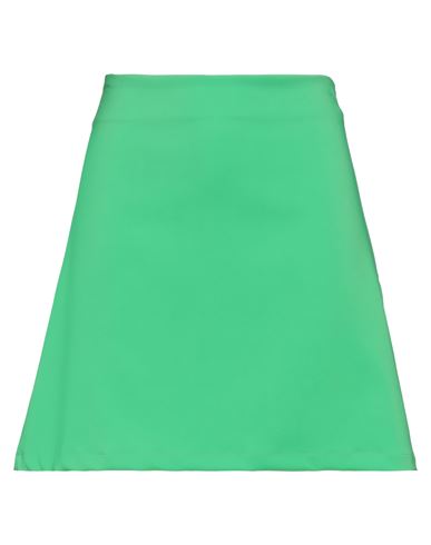 Le Streghe Woman Mini Skirt Acid Green Size S Polyester, Elastic Fibres