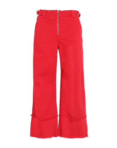 Max & Co . Woman Pants Red Size 2 Cotton, Elastane