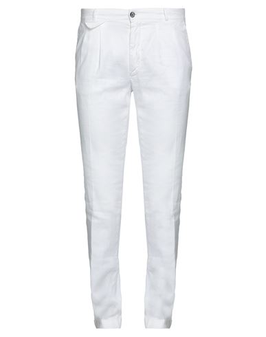 Mason's Man Pants White Size 38 Linen, Cotton, Elastane In White