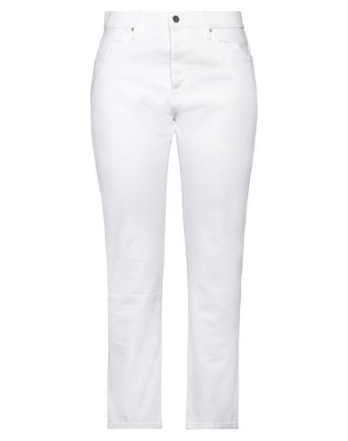 Frame Woman Pants White Size 27 Cotton, Recycled Cotton, Polyester