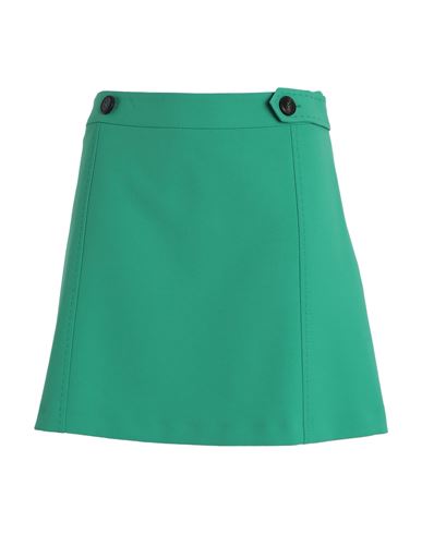 Max & Co . Woman Mini Skirt Green Size 6 Polyester, Viscose, Elastane