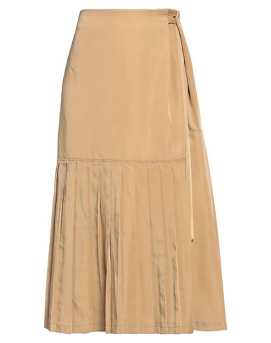 Tela Woman Midi Skirt Sand Size 6 Polyester In Beige
