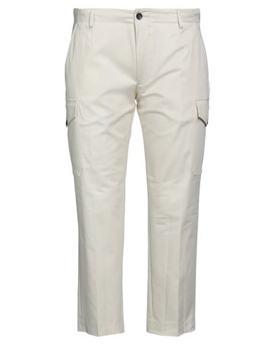 Michael Coal Man Pants Cream Size 36 Cotton, Elastane In White