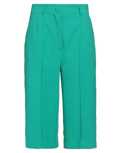 Hebe Studio Woman Cropped Pants Green Size 8 Polyester