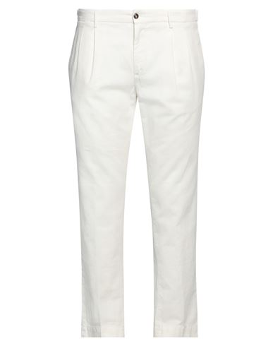 Briglia 1949 Man Pants Ivory Size 46 Cotton, Linen, Elastane In White