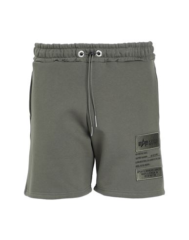 Alpha Industries Man Shorts & Bermuda Shorts Military Green Size L Cotton, Polyester