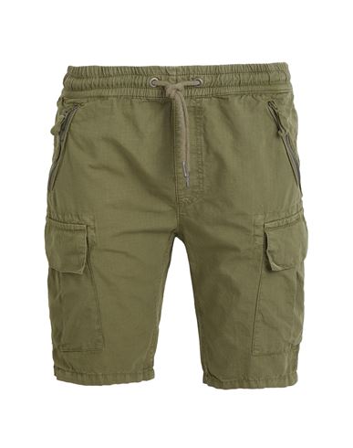 Alpha Industries Man Shorts & Bermuda Shorts Military Green Size Xxl Cotton