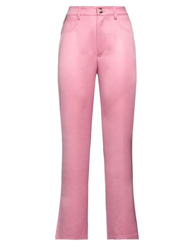 Nanushka Woman Pants Pink Size M Triacetate, Polyester, Reclaimed Leather